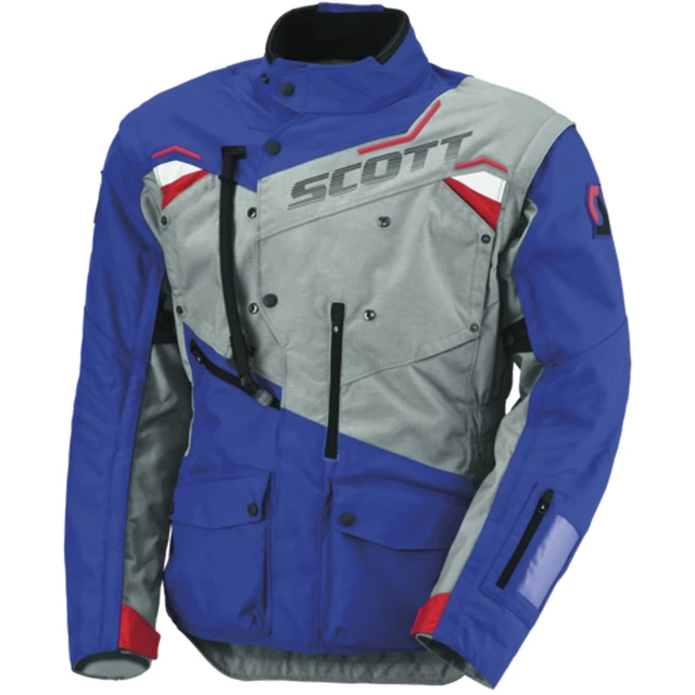 Motoros kabát Scott Dualraid TP - szürke-kék - szürke-kék