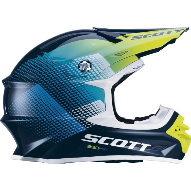 Motokrosová prilba Scott 350 Pre Dirt MXV - modro-zelená