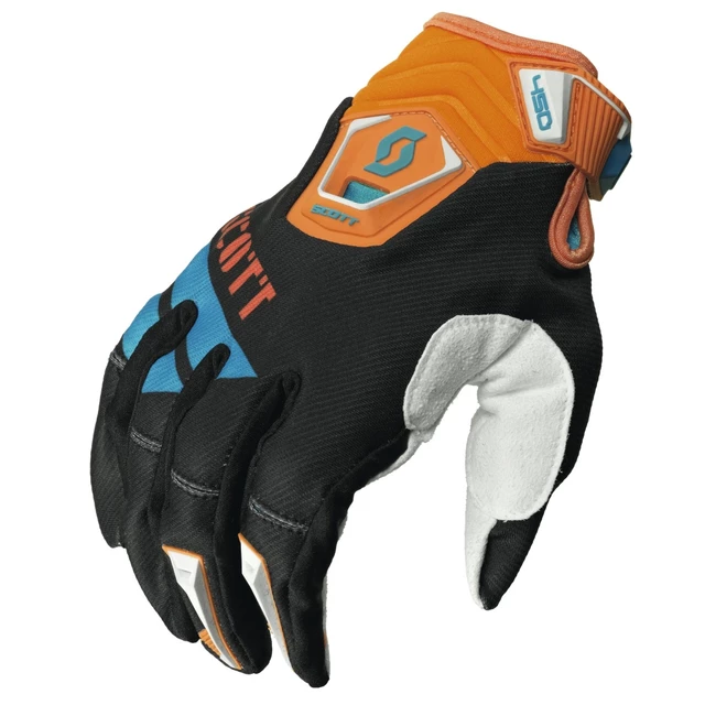 Motocross Gloves Scott 450 Race - Black-Orange - Black-Orange