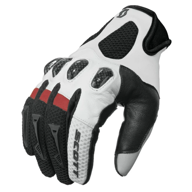 Motocross Gloves Scott Assault - Black - Black-Red