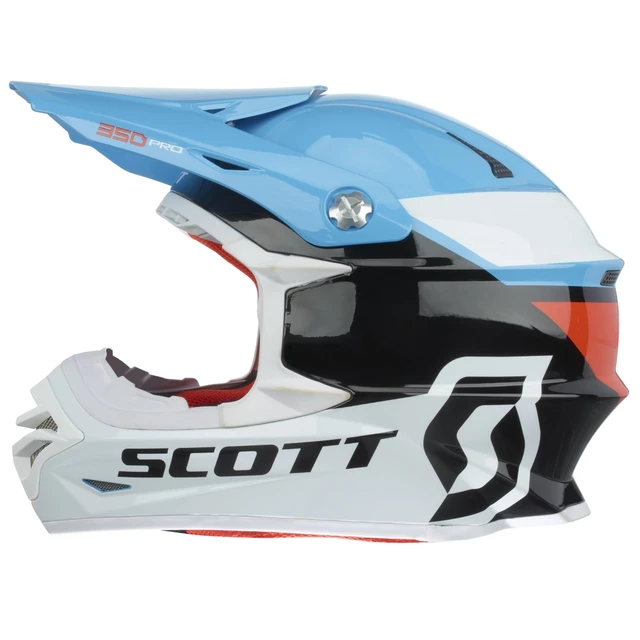 Motokrosová přilba SCOTT 350 Pro Race - modro-oranžová