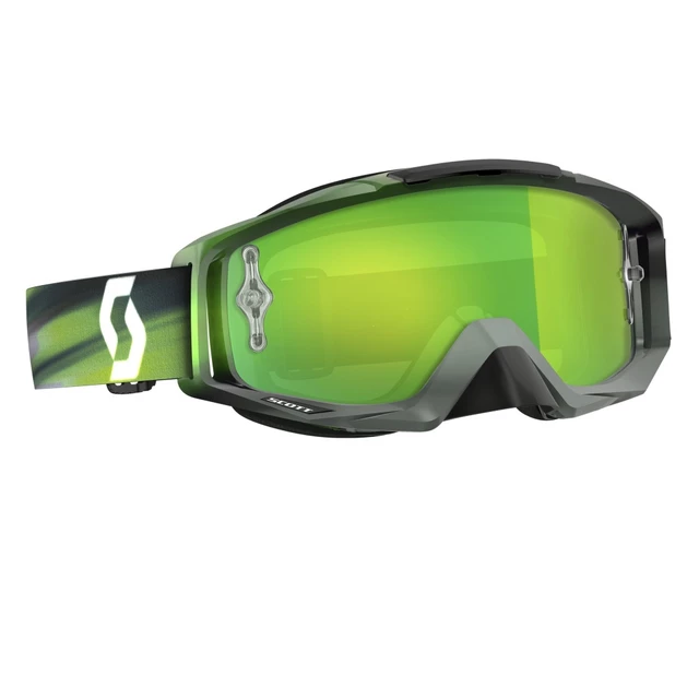 Moto Glasses SCOTT Tyrant MXVI - Zebra Purple-Yellow-Yellow Chrome - Speed Grey-Green-Green Chrome