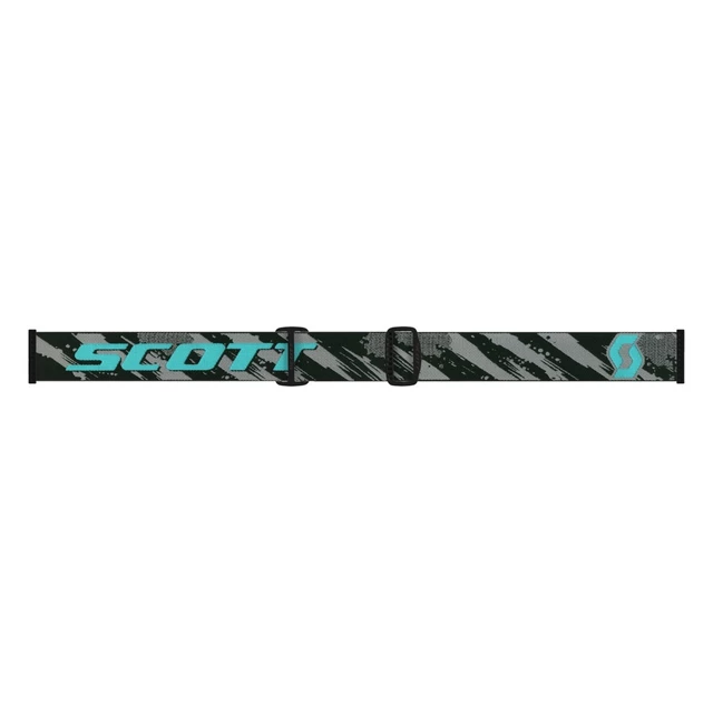 Motorradbrille Scott Tyrant MXVI - Zebra Grau-Turquoise-Elektrik Blau Chrom