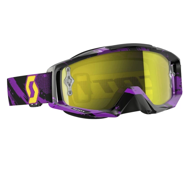Moto Glasses SCOTT Tyrant MXVI - Zebra Purple-Yellow-Yellow Chrome - Zebra Purple-Yellow-Yellow Chrome