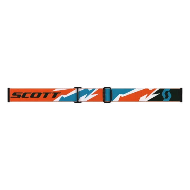 Moto Goggles Scott Hustle MXVI - Oxide Red-White-Orange Chrome