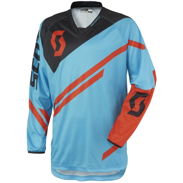 Moto Jersey Scott 350 Track - Black-Green - Blue-Orange