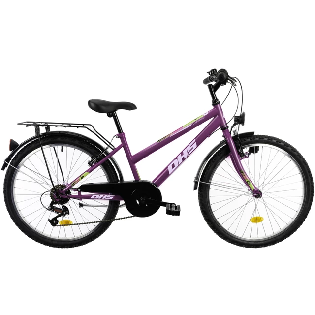 Juniorský bicykel DHS 2414 24" 7.0 - Violet