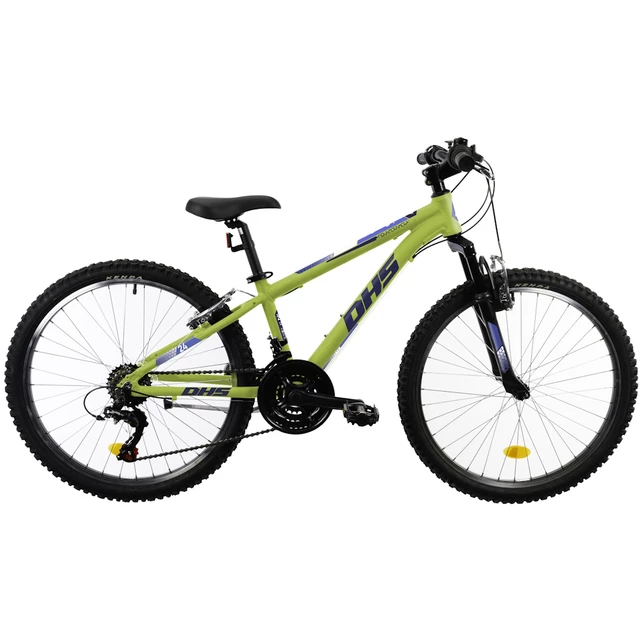 Górski rower młodzieżowy DHS Teranna 2423 24" 7.0 - Niebieski - Zielony