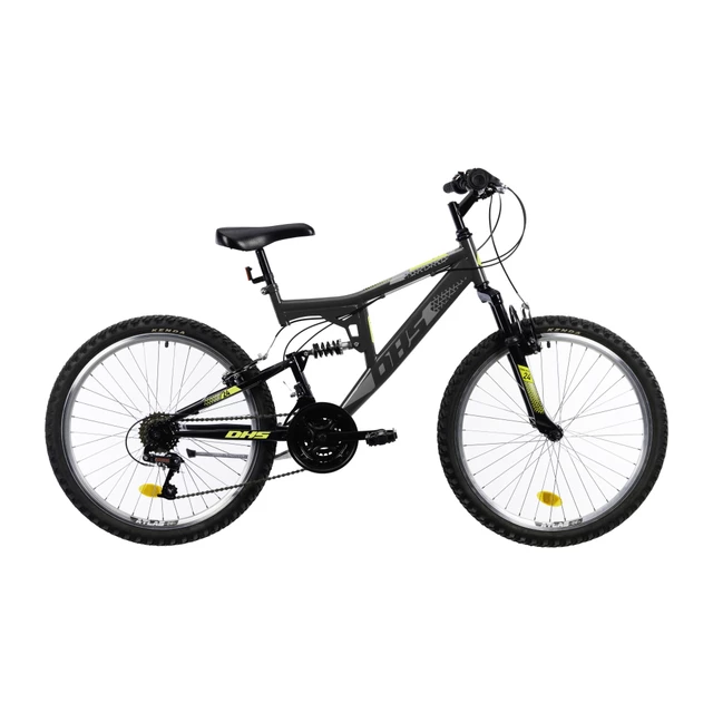 Juniorský celoodpružený bicykel DHS 2441 24" - model 2021 - Grey