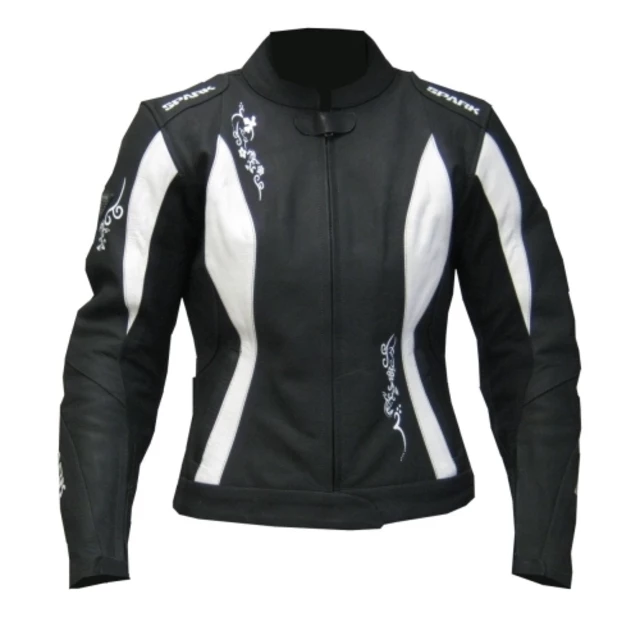 Women’s Motorcycle Jacket SPARK Jane - Black-White
