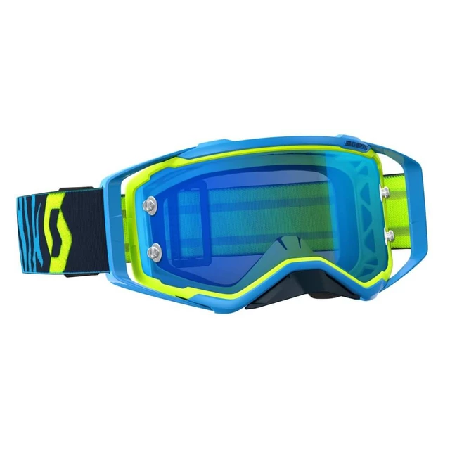 Motorcycle Goggles SCOTT Prospect MXVII - Black-Fluorescent Green-Green Chrome - Blue-Yellow-Electric Blue-Chrome