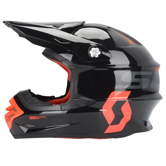 SCOTT 350 Pro MXVII Motocross Helm - Black-Orange