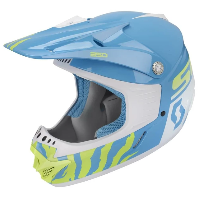 Dětská motokrosová přilba SCOTT 350 Race Kids MXVII - Black-White - Blue-White