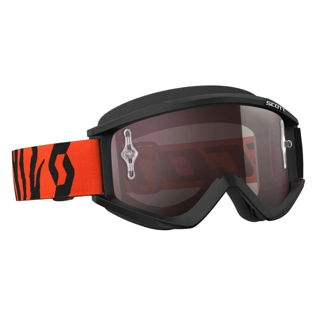 Motocross Goggles SCOTT Recoil Xi MXVII - White-Gold Chrome - Black-Fluorescent orange-Silver chrome