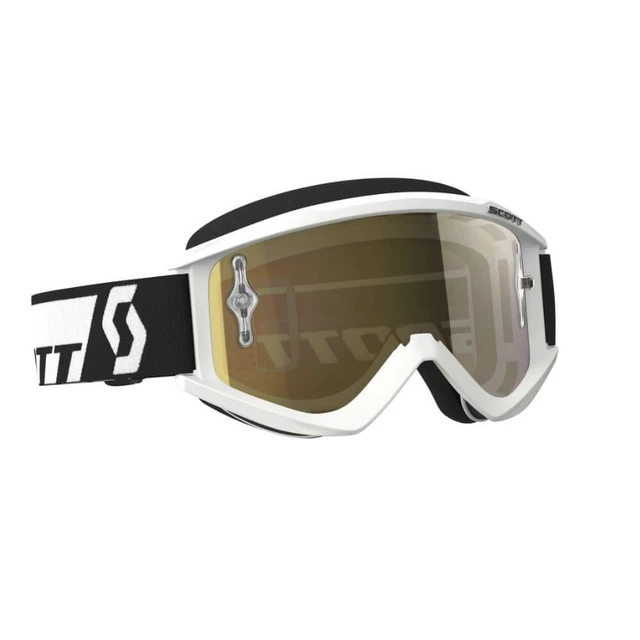 Motocross Goggles SCOTT Recoil Xi MXVII - Black-Fluorescent orange-Silver chrome - White-Gold Chrome