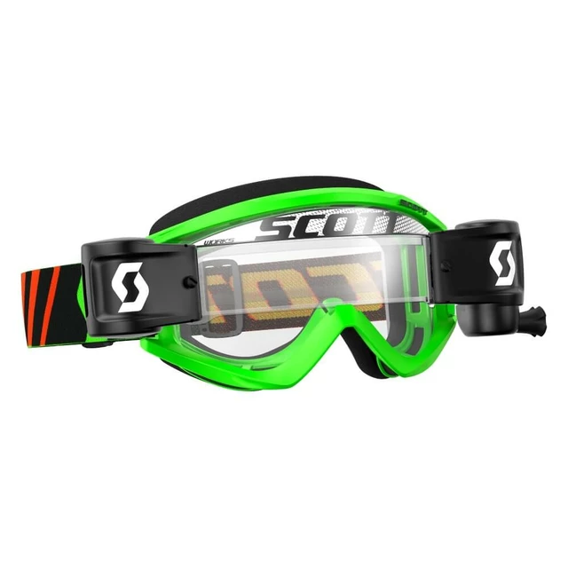 Motocross Goggles SCOTT Recoil Xi MXVII WFS Clear - Black - Black-Fluorescent Green