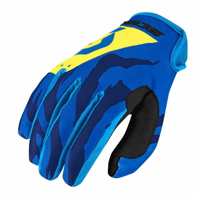 Motorcycle/Cycling Gloves SCOTT 350 Race MXVII - Blue-Yellow