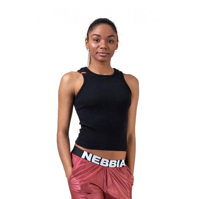 Dámsky crop top Sports Nebbia Labels 516 - Black