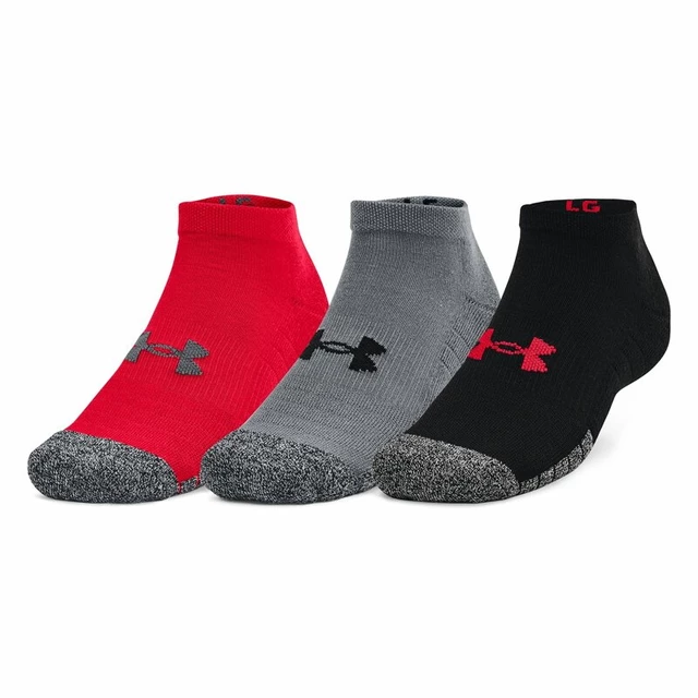 Unisex Low-Cut Socks Under Armour HeatGear – 3 Pairs - Black - Red