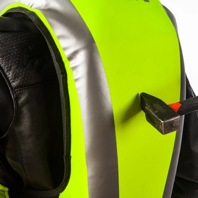 Airbagová moto vesta Helite Turtle HiVis 1 rozšírená, mechanická s trhačkou