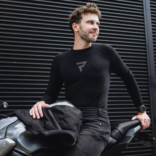 Moto thermo triko Rebelhorn Freeze II Jersey - černá-kamufláž