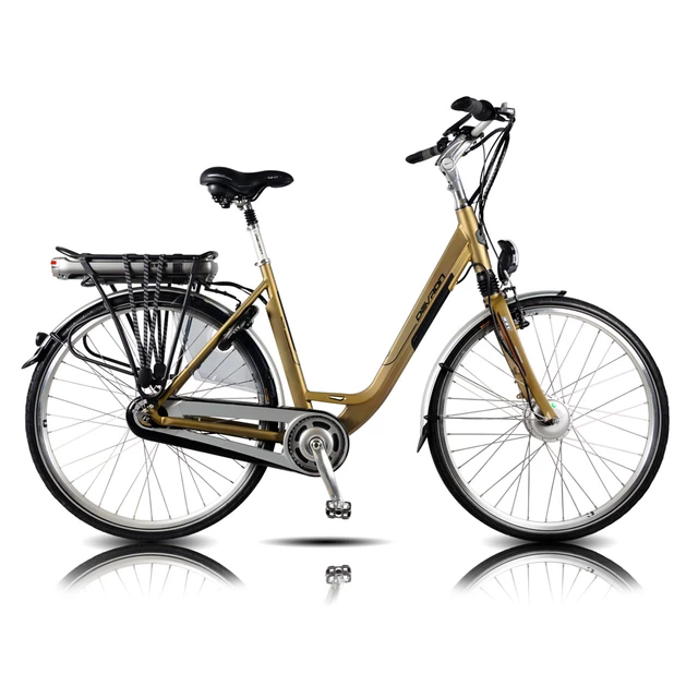 Mestský elektrobicykel Devron Milton 28028 - 19,3" - béžovo-čierna