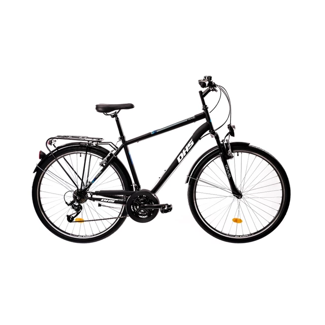 Pánsky trekingový bicykel DHS 2855 28" - model 2021 - Black - Black