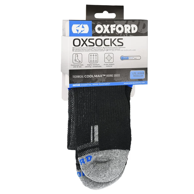 Ponožky Oxford Coolmax® Oxsocks šedé/čierne/modré