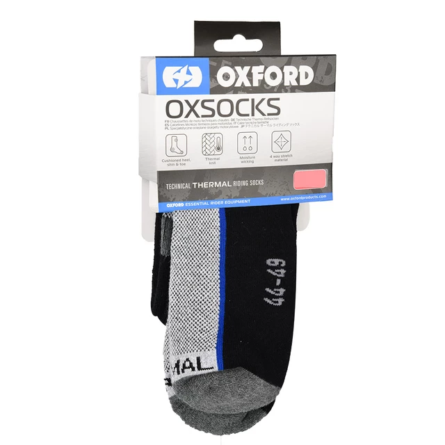 Ponožky Oxford OxSocks Thermal Regular šedé/čierne/modré