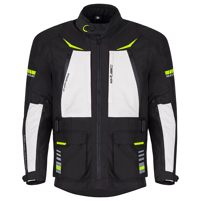 Moto bunda W-TEC Warao - černá-fluo