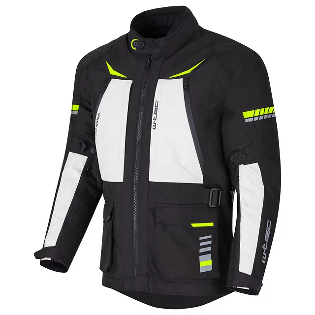 Moto bunda W-TEC Warao - černá-fluo