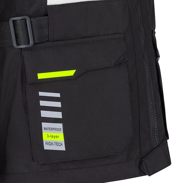 Moto bunda W-TEC Warao - černá-fluo