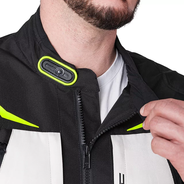 Moto bunda W-TEC Warao - černá-fluo