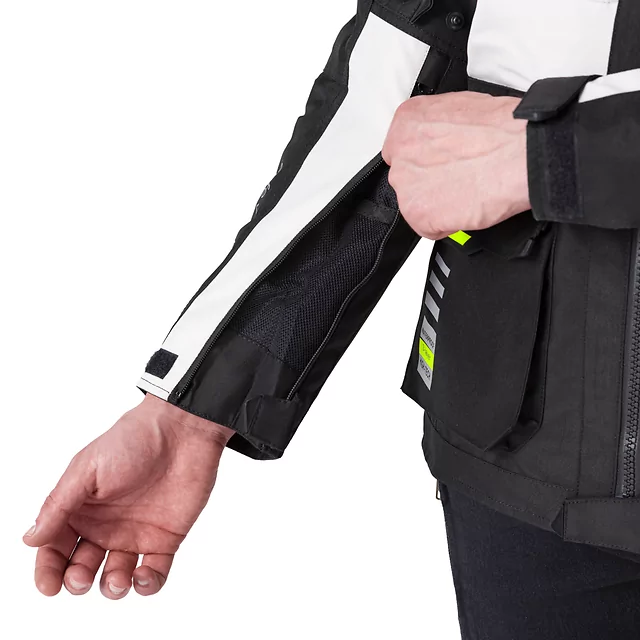 Moto bunda W-TEC Warao - černá-fluo