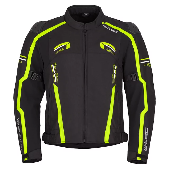 Moto bunda W-TEC Tonkawo - černá-fluo