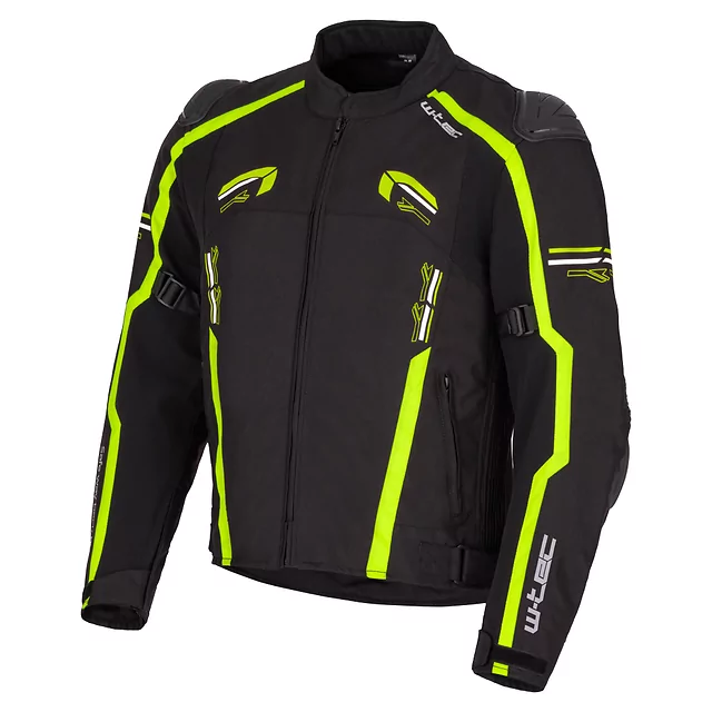 Moto bunda W-TEC Tonkawo - černá-fluo