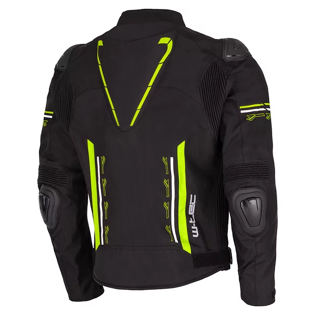 Moto bunda W-TEC Tonkawo - černá-fluo