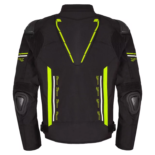 Moto bunda W-TEC Tonkawo - černá-fluo