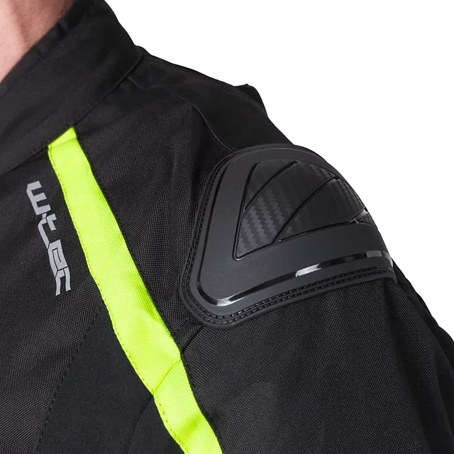 Moto bunda W-TEC Tonkawo - černá-fluo