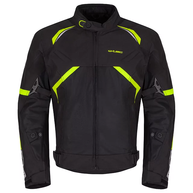 Letní moto bunda W-TEC Timuco - černá-fluo