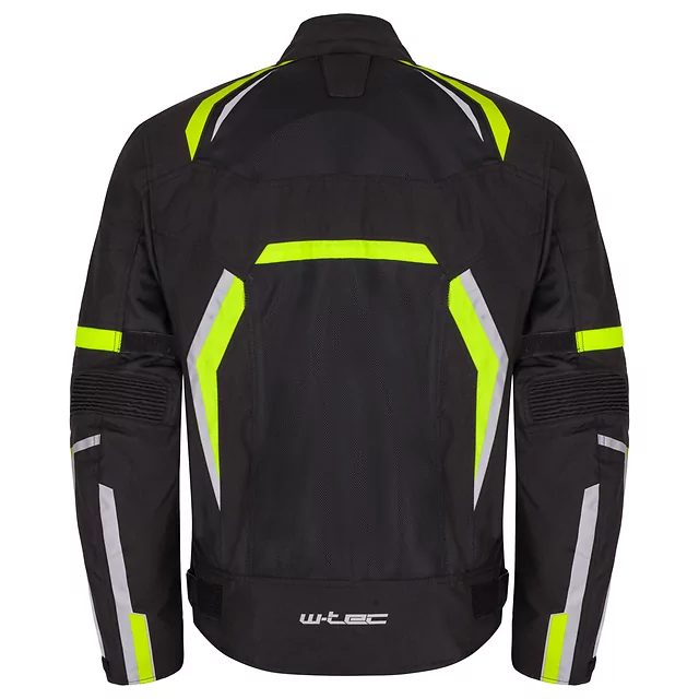 Letní moto bunda W-TEC Timuco - černá-fluo