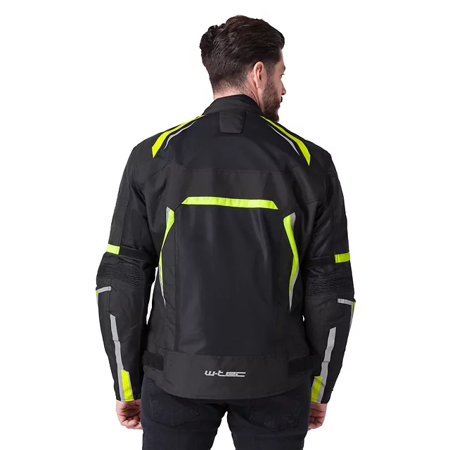 Letní moto bunda W-TEC Timuco - černá-fluo