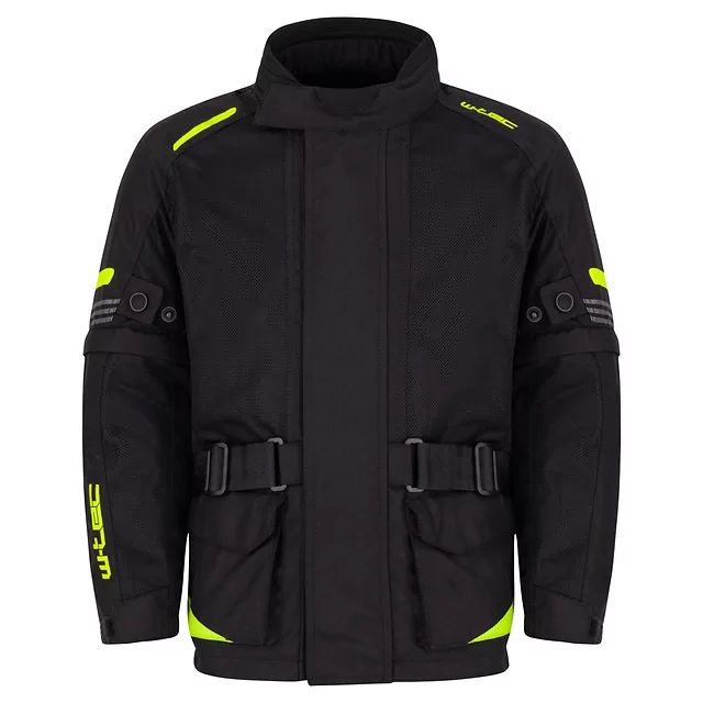 Dětská rostoucí moto bunda W-TEC Pinapoco - černá-fluo
