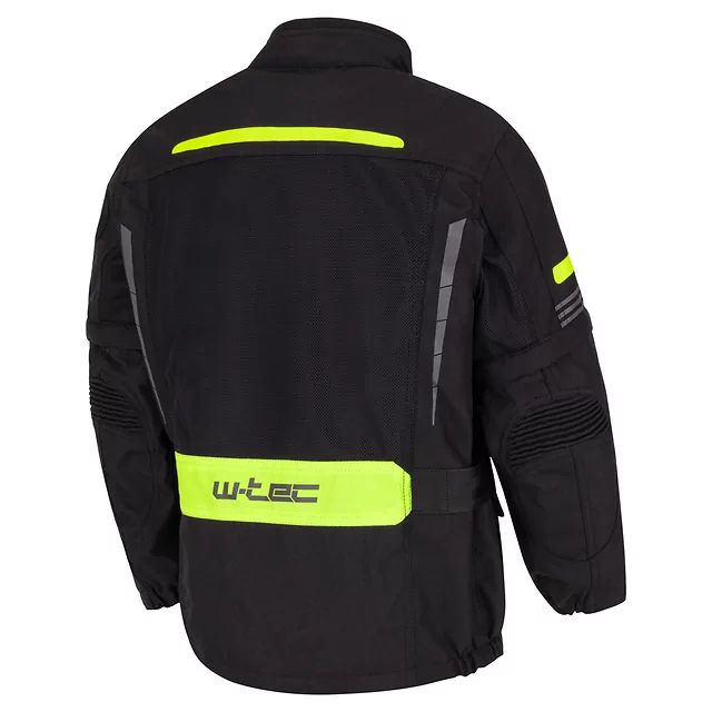 Dětská rostoucí moto bunda W-TEC Pinapoco - černá-fluo