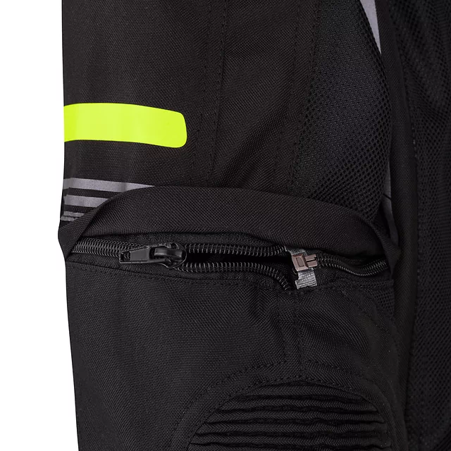 Dětská rostoucí moto bunda W-TEC Pinapoco - černá-fluo