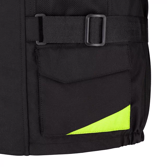 Dětská rostoucí moto bunda W-TEC Pinapoco - černá-fluo