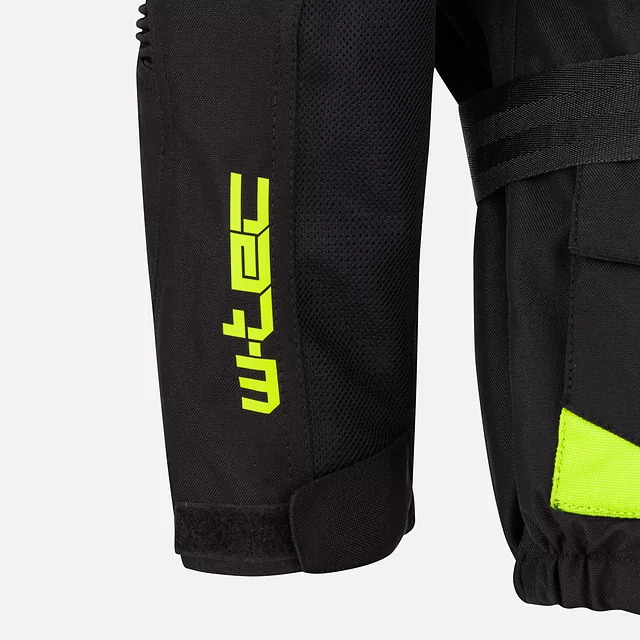 Dětská rostoucí moto bunda W-TEC Pinapoco - černá-fluo