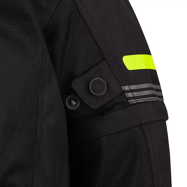 Dětská rostoucí moto bunda W-TEC Pinapoco - černá-fluo