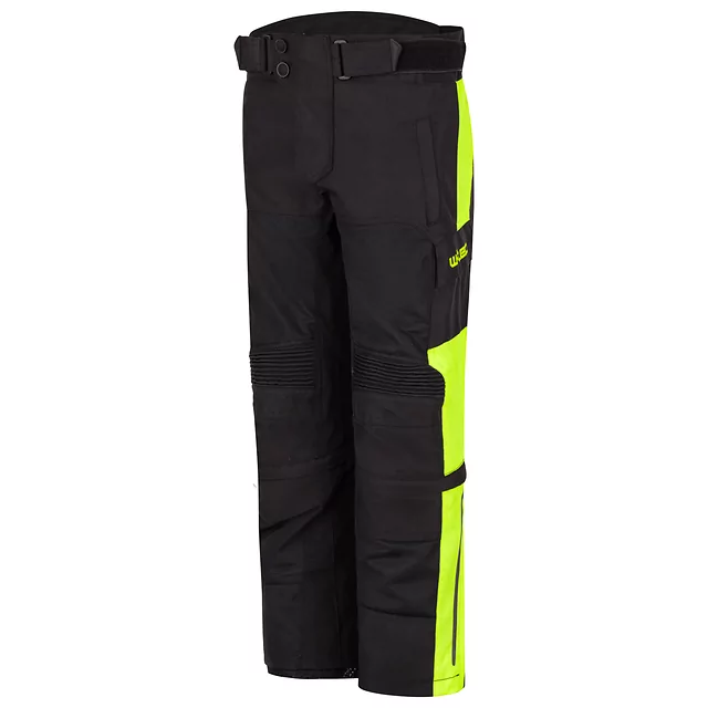 Dětské rostoucí moto kalhoty W-TEC Pinapoco - černá-fluo