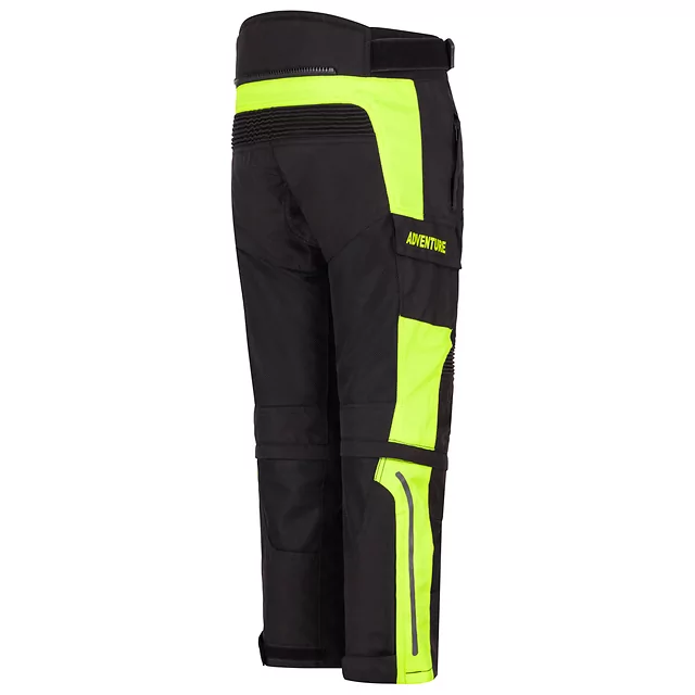 Dětské rostoucí moto kalhoty W-TEC Pinapoco - černá-fluo